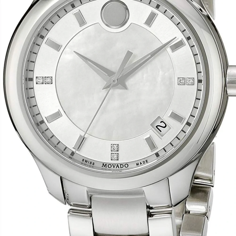 Women's Movado Bellina 36 mm Swiss made mother-of-pearl face watch NEW